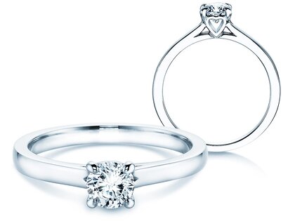 Verlobungsring Romance in 14K Weißgold mit Diamant 0,50ct H/SI