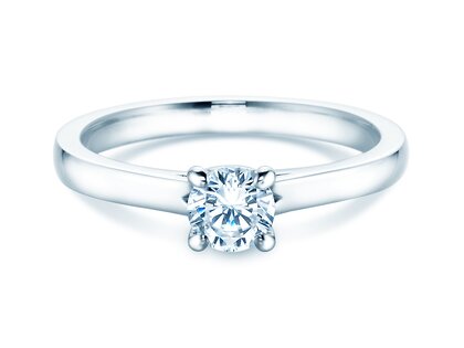 Verlobungsring Romance in 14K Weißgold mit Diamant 0,50ct H/SI