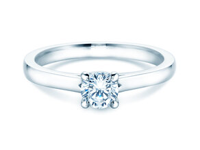 Verlobungsring Romance in 14K Weißgold mit Diamant 0,50ct H/SI
