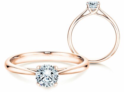 Verlobungsring Delight in 9K Roségold mit Diamant 0,50ct H/SI