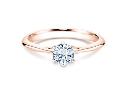 Verlobungsring Heaven 6 in 14K Roségold mit Labordiamant 0,50ct E/VS