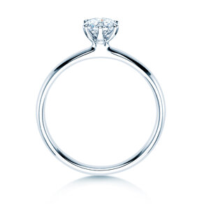 Verlobungsring Classic 6 in 18K Weißgold mit Diamant 0,50ct H/SI