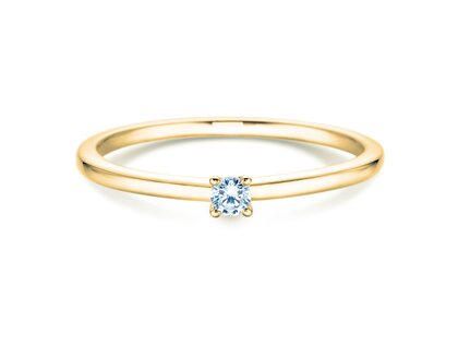 Verlobungsring Classic 4 in 14K Gelbgold mit Diamant 0,05ct H/SI