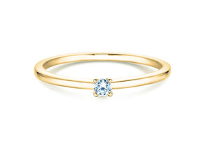 Verlobungsring Classic 4 in 14K Gelbgold mit Diamant 0,05ct H/SI