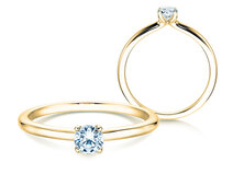 Verlobungsring Classic 4 in 9K Gelbgold mit Diamant 0,20ct G/SI