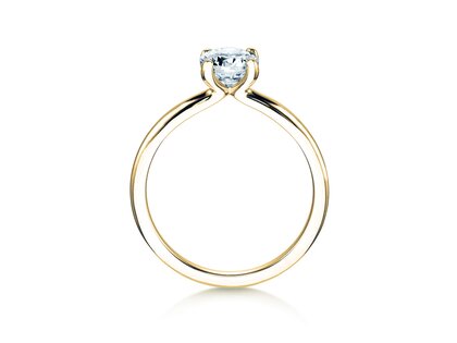 Verlobungsring Classic 4 in 14K Gelbgold mit Labordiamant 0,75ct E/VS