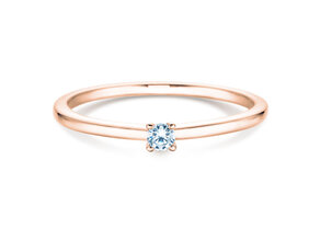 Verlobungsring Classic 4 in 14K Roségold mit Diamant 0,05ct G/VS