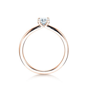 Verlobungsring Classic 4 in 18K Roségold mit Diamant 0,40ct H/SI