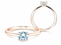 Verlobungsring Classic 4 in 18K Roségold mit Diamant 0,50ct G/SI