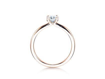 Verlobungsring Classic 4 in 18K Roségold mit Diamant 0,50ct H/SI
