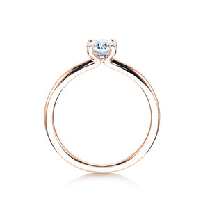 Verlobungsring Classic 4 in 18K Roségold mit Diamant 0,50ct H/SI