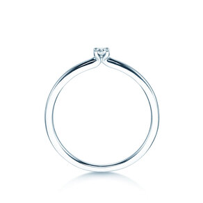 Verlobungsring Classic 4 in 14K Weißgold mit Diamant 0,05ct H/SI