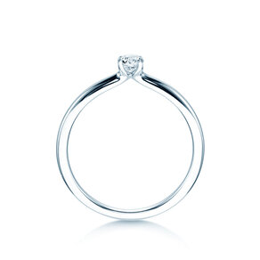 Verlobungsring Classic 4 in Silber 925/- mit Labordiamant 0,15ct E/VS
