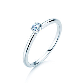 Verlobungsring Classic 4 in Silber 925/- mit Labordiamant 0,15ct E/VS
