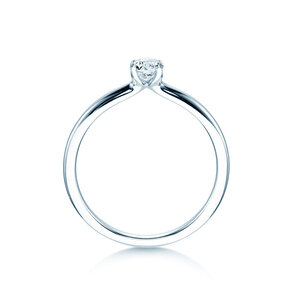 Verlobungsring Classic 4 in 9K Weißgold mit Diamant 0,20ct H/SI