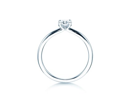 Verlobungsring Classic 4 in 14K Weißgold mit Diamant 0,40ct H/SI