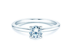 Verlobungsring Classic 4 in 14K Weißgold mit Diamant 0,50ct H/SI
