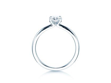 Verlobungsring Classic 4 in 14K Weißgold mit Diamant 0,50ct H/SI