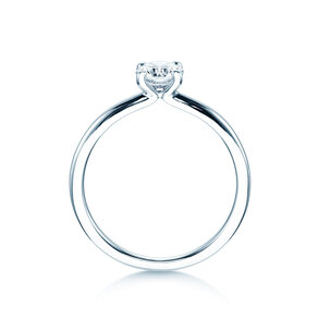 Verlobungsring Classic 4 in 14K Weißgold mit Diamant 0,50ct H/SI