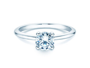 Verlobungsring Classic 4 in 14K Weißgold mit Labordiamant 0,75ct E/VS