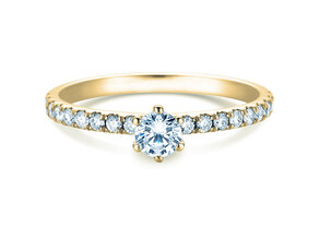 Verlobungsring Classic Pavé in 14K Gelbgold mit Diamanten 0,50ct G/SI