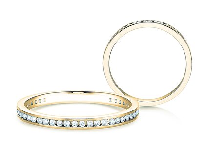 Verlobungsring Endless Love in 14K Gelbgold mit Diamanten 0,20ct G/SI