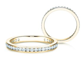 Verlobungsring Endless Love in 18K Gelbgold mit Diamanten 0,50ct G/SI