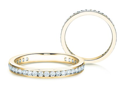 Verlobungsring Endless Love in 9K Gelbgold mit Diamanten 0,50ct G/SI