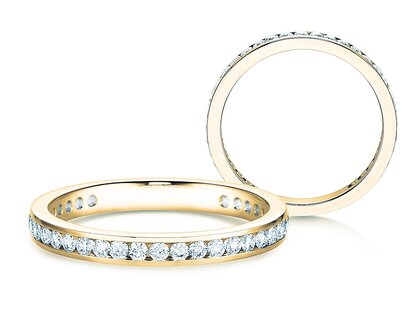 Verlobungsring Endless Love in 18K Gelbgold mit Diamanten 0,50ct G/SI