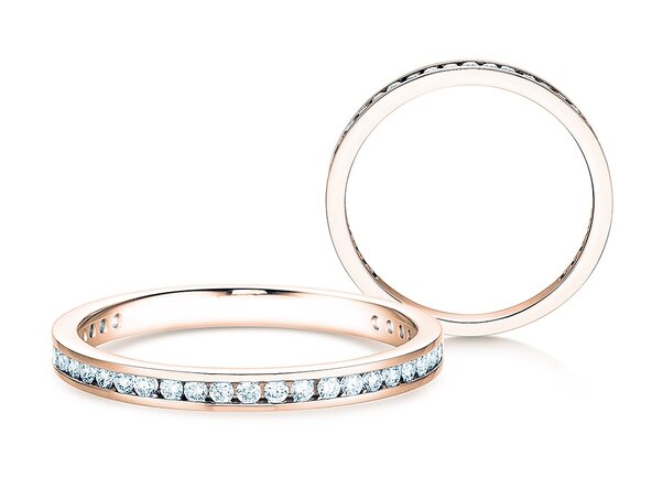 Verlobungsring Endless Love in 9K Roségold mit Diamanten 0,33ct G/SI