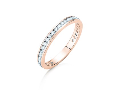 Verlobungsring Endless Love in 14K Roségold mit Diamanten 0,50ct G/SI