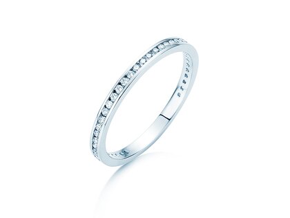 Verlobungsring Endless Love in 14K Weißgold mit Diamanten 0,20ct G/SI