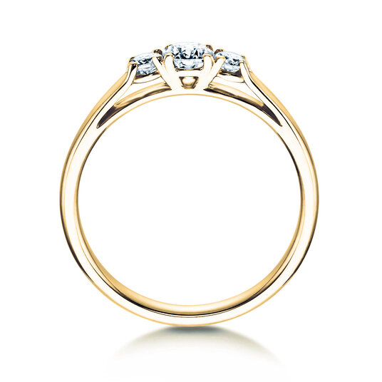 Verlobungsring 3 Stones in 9K Gelbgold mit Labordiamanten 1,00ct