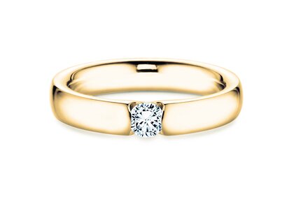 Verlobungsring Destiny in 9K Gelbgold mit Diamant 0,05ct H/SI
