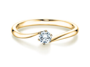 Verlobungsring Devotion in 18K Gelbgold mit Diamant 0,10ct H/SI