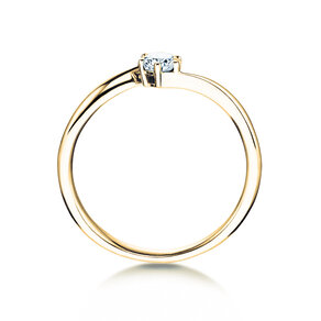 Verlobungsring Devotion in 18K Gelbgold mit Diamant 0,10ct H/SI