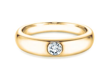 Verlobungsring Promise in 14K Gelbgold mit Diamant 0,05ct H/SI