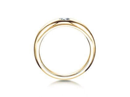 Verlobungsring Promise in 14K Gelbgold mit Diamant 0,05ct H/SI