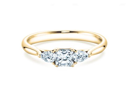 Verlobungsring Vivid Asscher in 14K Gelbgold mit Diamanten 0,53ct G/SI