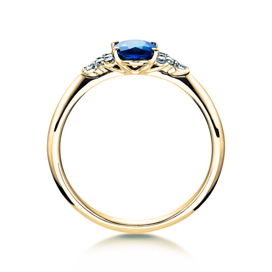Verlobungsring Vivid in 9K Gelbgold mit Saphir 1,00ct und Diamanten 0,12ct