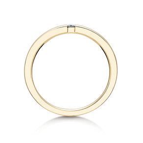 Verlobungsring Infinity in 14K Gelbgold mit Diamant 0,03ct H/SI