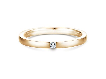 Verlobungsring Infinity in 14K Gelbgold mit Diamant 0,05ct H/SI