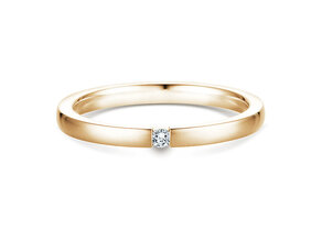 Verlobungsring Infinity in 14K Gelbgold mit Diamant 0,05ct H/SI