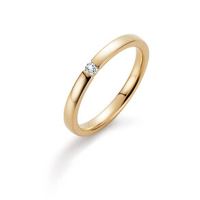 Verlobungsring Infinity in 14K Gelbgold mit Diamant 0,05ct H/SI