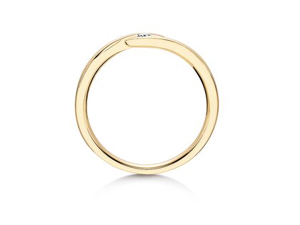 Verlobungsring Twist in 14K Gelbgold mit Diamant 0,05ct H/SI