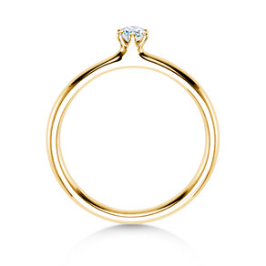 Verlobungsring Classic 6 in 18K Gelbgold mit Diamant 0,10ct H/SI