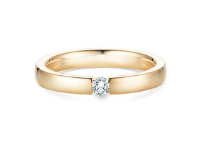 Verlobungsring Infinity in 14K Gelbgold mit Diamant 0,10ct H/SI