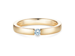 Verlobungsring Infinity in 18K Gelbgold mit Diamant 0,10ct H/SI