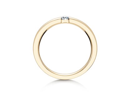 Verlobungsring Infinity in 14K Gelbgold mit Diamant 0,10ct H/SI