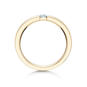 Verlobungsring Infinity in 18K Gelbgold mit Diamant 0,10ct H/SI